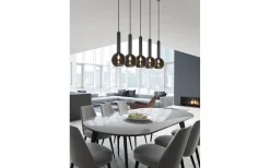 Avlånga Taklampor<Trio Lighting Clayton Takpendel 5-delad E27 mattsvart