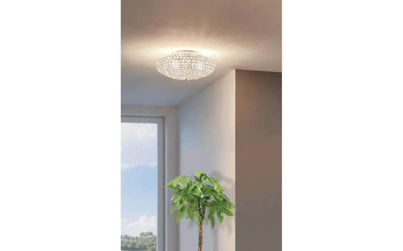 Clemente Kristallplafond 45cm Krom