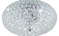 Kristallplafonder<Eglo Clemente Kristallplafond 35cm Krom