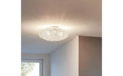Kristallplafonder<Eglo Clemente Kristallplafond 35cm Krom