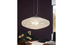 Kristallampor<Eglo Clemente Taklampa Kristall 54cm Krom