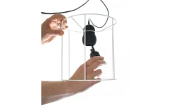 CableCup Cloud Pendel E27 Silikon 3m kabel Svart* Sladdställ Med Sockel