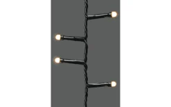 Cluster Julgransslinga LED 2,4m Frost Amber, Timerfunktion IP44