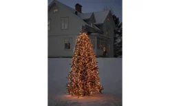 Cluster Julgransslinga LED 2,4m Frost Amber, Timerfunktion IP44