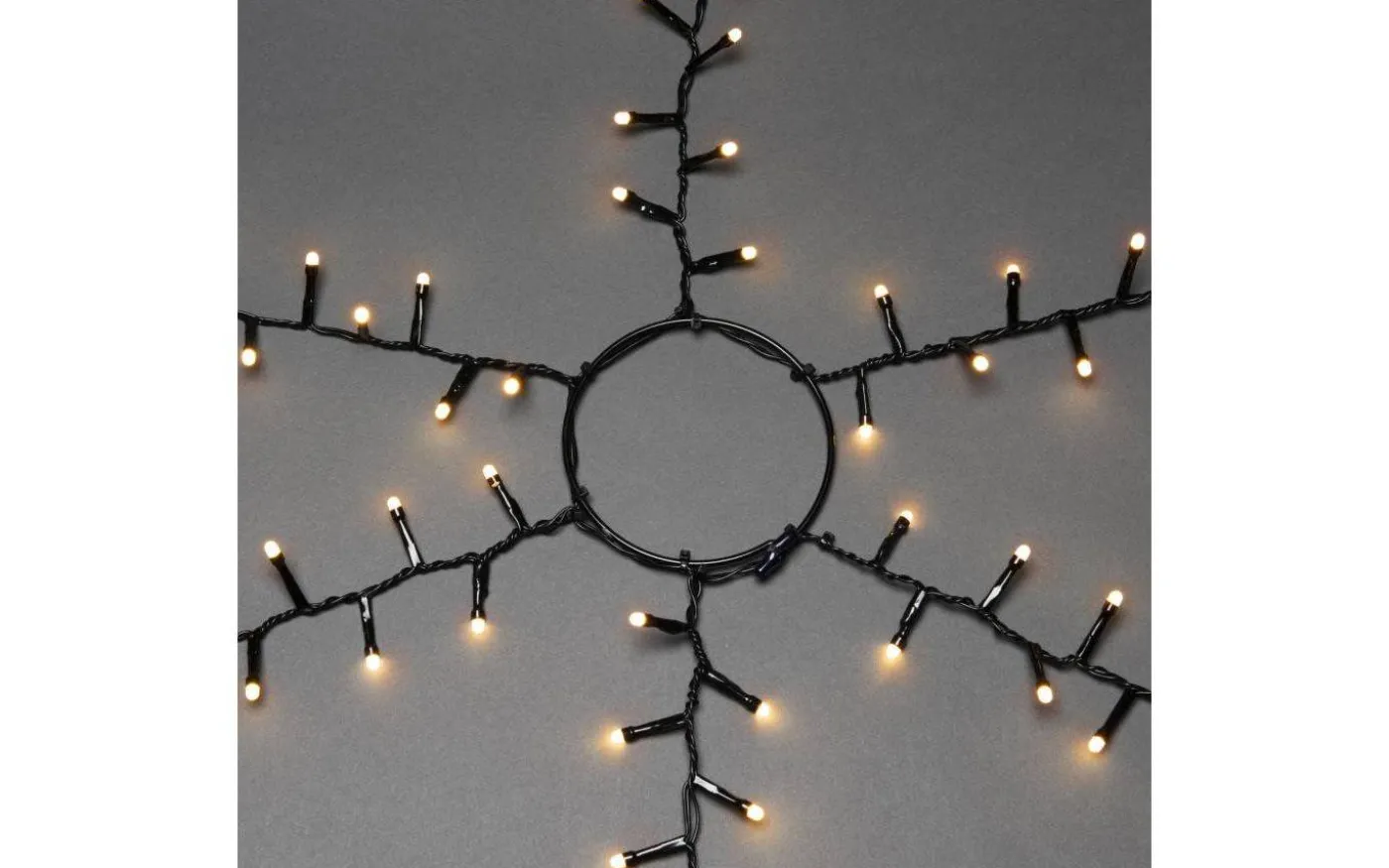 Cluster Julgransslinga LED 2,4m Frost Amber, Timerfunktion IP44