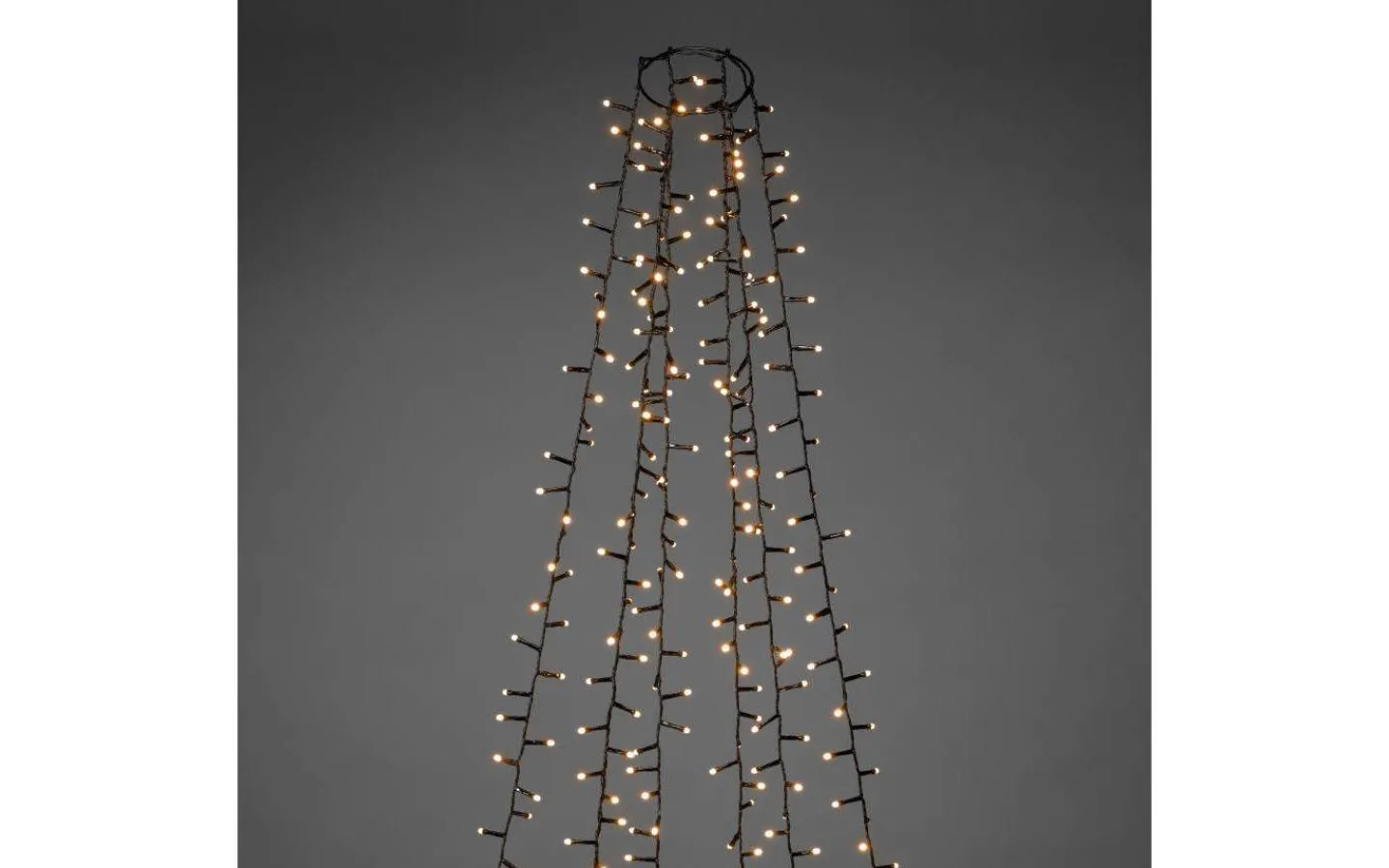 Julgransbelysning<Konstsmide Cluster Julgransslinga LED 4m Frost Amber, Timerfunktion IP44