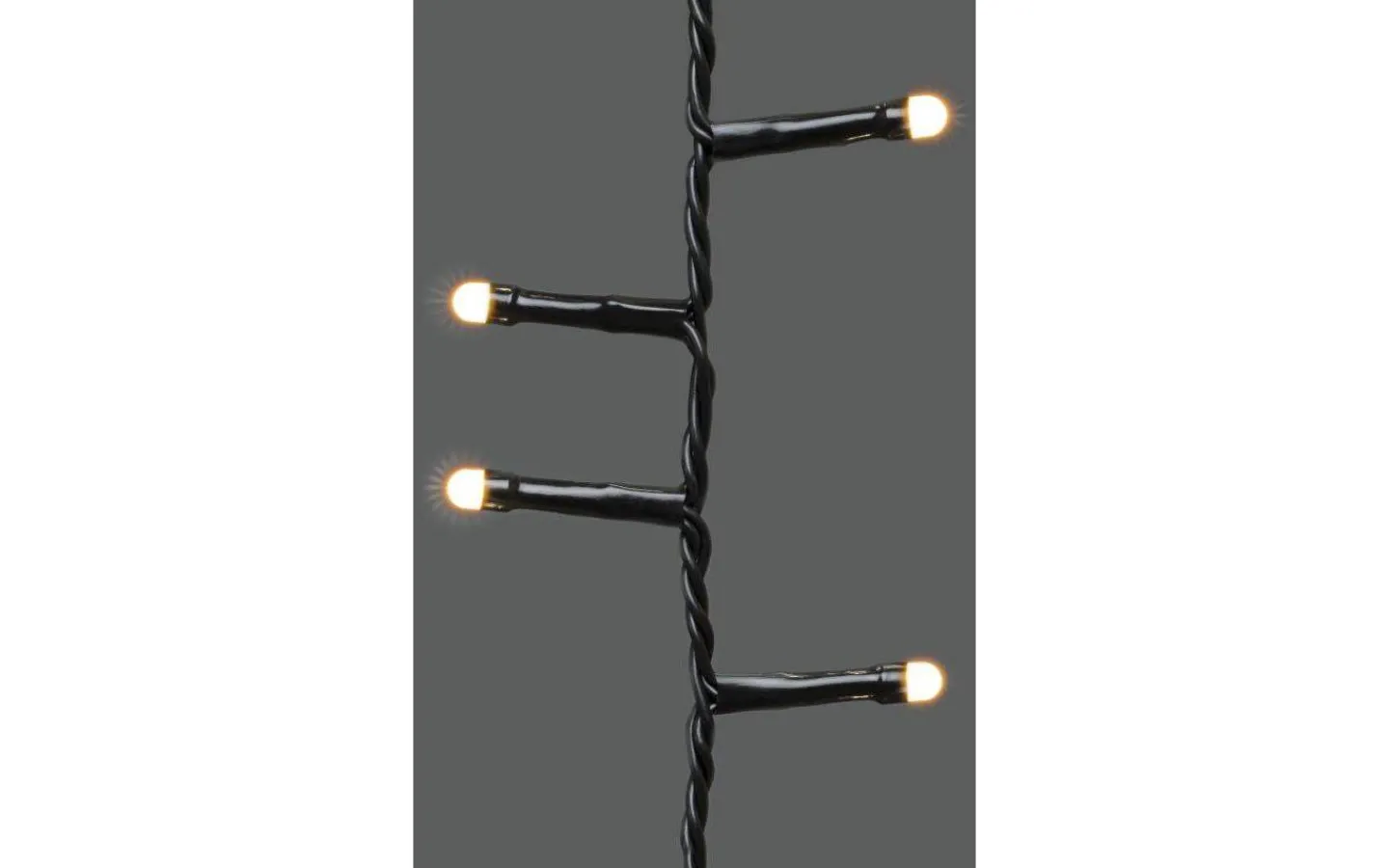 Julgransbelysning<Konstsmide Cluster Julgransslinga LED 4m Frost Amber, Timerfunktion IP44