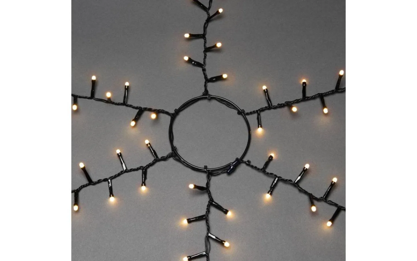 Julgransbelysning<Konstsmide Cluster Julgransslinga LED 4m Frost Amber, Timerfunktion IP44