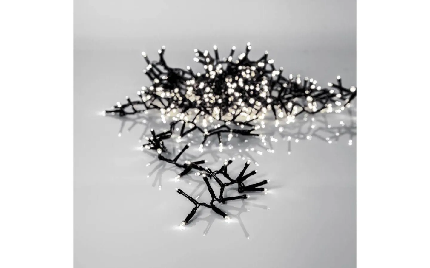 Långa Ljusslingor (11-20M)|Clusterslingor<Star Trading Clusterslinga Crispy Ice White 16m 800LED IP44