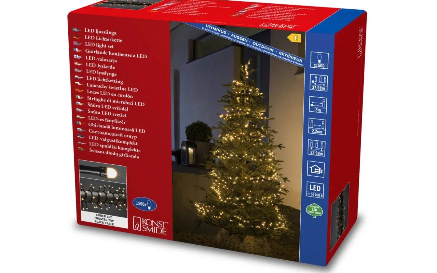 Clusterslinga 32,98m Frost Amber IP44