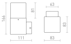 Vägglampor Utomhus<Rendl Clyde Vägglampa Antracit IP44
