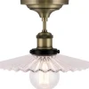 Hall & Trappa|Plafonder<Globen Lighting Cobbler Plafond 25cm E27 Antikmässing/Klar