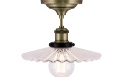 Hall & Trappa|Plafonder<Globen Lighting Cobbler Plafond 25cm E27 Antikmässing/Klar