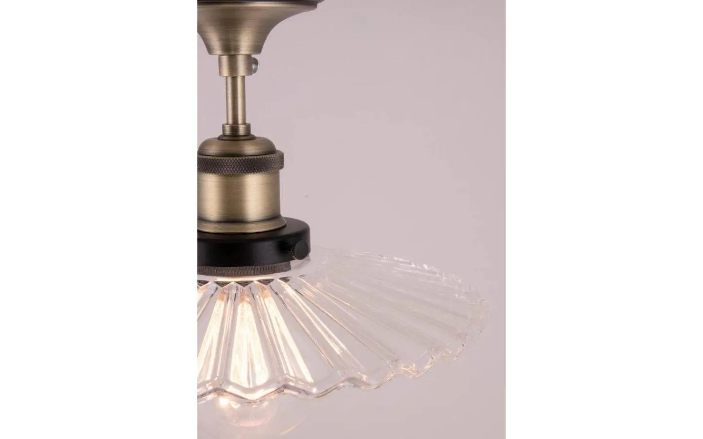 Hall & Trappa|Plafonder<Globen Lighting Cobbler Plafond 25cm E27 Antikmässing/Klar