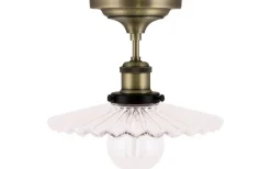 Hall & Trappa|Plafonder<Globen Lighting Cobbler Plafond 25cm E27 Antikmässing/Klar
