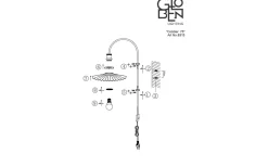 Globen Lighting Cobbler Vägglampa 75cm Klar* Lampetter