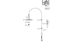 Globen Lighting Cobbler Vägglampa 150cm Rök* Lampetter
