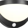 Cobre hybrid solcellsdriven Vägglampa LED mattsvart uppladdningsbar rörelse- och skymningssensor 4000K IP44