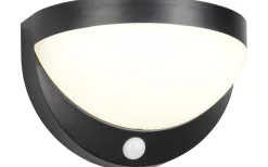 Cobre hybrid solcellsdriven Vägglampa LED mattsvart uppladdningsbar rörelse- och skymningssensor 4000K IP44