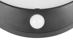 Cobre hybrid solcellsdriven Vägglampa LED mattsvart uppladdningsbar rörelse- och skymningssensor 4000K IP44