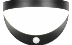 Cobre hybrid solcellsdriven Vägglampa LED mattsvart uppladdningsbar rörelse- och skymningssensor 4000K IP44