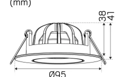 Hidealite Comfort G3 Tilt Borstad Stål Dim to Warm 7,5W IP44* 230V Led Spotlights