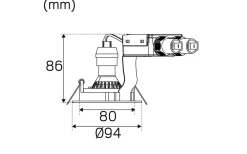 Infällda Spotlights Utomhus|Spotlights Med Utbytbar Ljuskälla<Hidealite Comfort Quick Outdoor Spotlight LED GU10 3000K 5,8W Antracit IP23