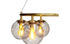 Como Takkrona 65cm 6 Kupoler Mässing/Rök