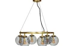 Como Takkrona 65cm 6 Kupoler Mässing/Rök