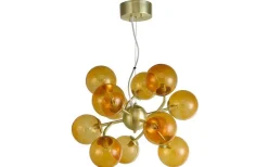 Stora Taklampor Ø50-69 Cm<Oriva Como Taklampa 50cm Mässing/Amber