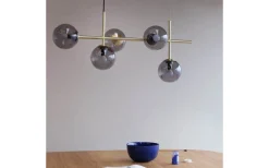 Como Taklampa 93cm Rök/Mässing