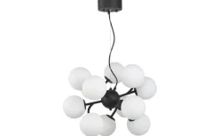 Oriva Como Taklampa 50cm Svart/Opal* Stora Taklampor Ø50-69 Cm