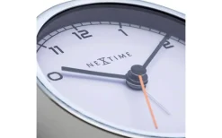 Bordsklockor<NeXtime Company Alarm Alarmklocka Ø9cm Vit/Metall