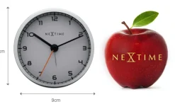 Bordsklockor<NeXtime Company Alarm Alarmklocka Ø9cm Vit/Metall