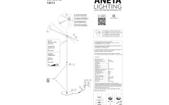 Aneta Concord Golvlampa 130cm LED 8,5W 3000K Vit* Golvläslampor