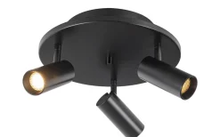 Runda Takspotlights|Takspot Med 3 Lampor<Aneta Concord Takspotlight 34cm LED 3x7W 3000K Svart