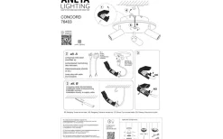 Aneta Concord Takspotlight 34cm LED 3x7W 3000K Vit* Runda Takspotlights|Takspot Med 3 Lampor