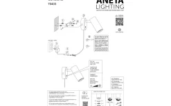 Aneta Concord Vägglampa LED 8,5W 3000K Svart* Läslampor