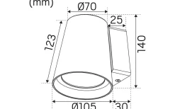 Upp Eller Nedljus Lampor<Hidealite Cone Vägglampa LED 3000K 3W Grå IP54