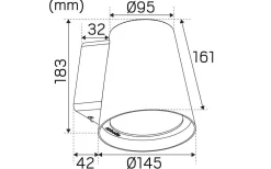 Upp Eller Nedljus Lampor<Hidealite Cone XL Vägglampa LED 3000K 25W Antracit IP65