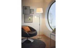 Eglo Conesa Golvlampa 170cm Nickel/Vit* Golvläslampor