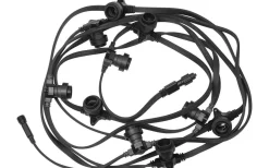 Star Trading Connecta Partyslinga Flatkabel 10xE27 7,35m Svart IP44* Partyslingor Utomhus 230V|Partyslingor Utomhus 230V