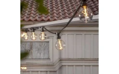 Star Trading Connecta Partyslinga Flatkabel 10xE27 7,35m Svart IP44* Partyslingor Utomhus 230V|Partyslingor Utomhus 230V