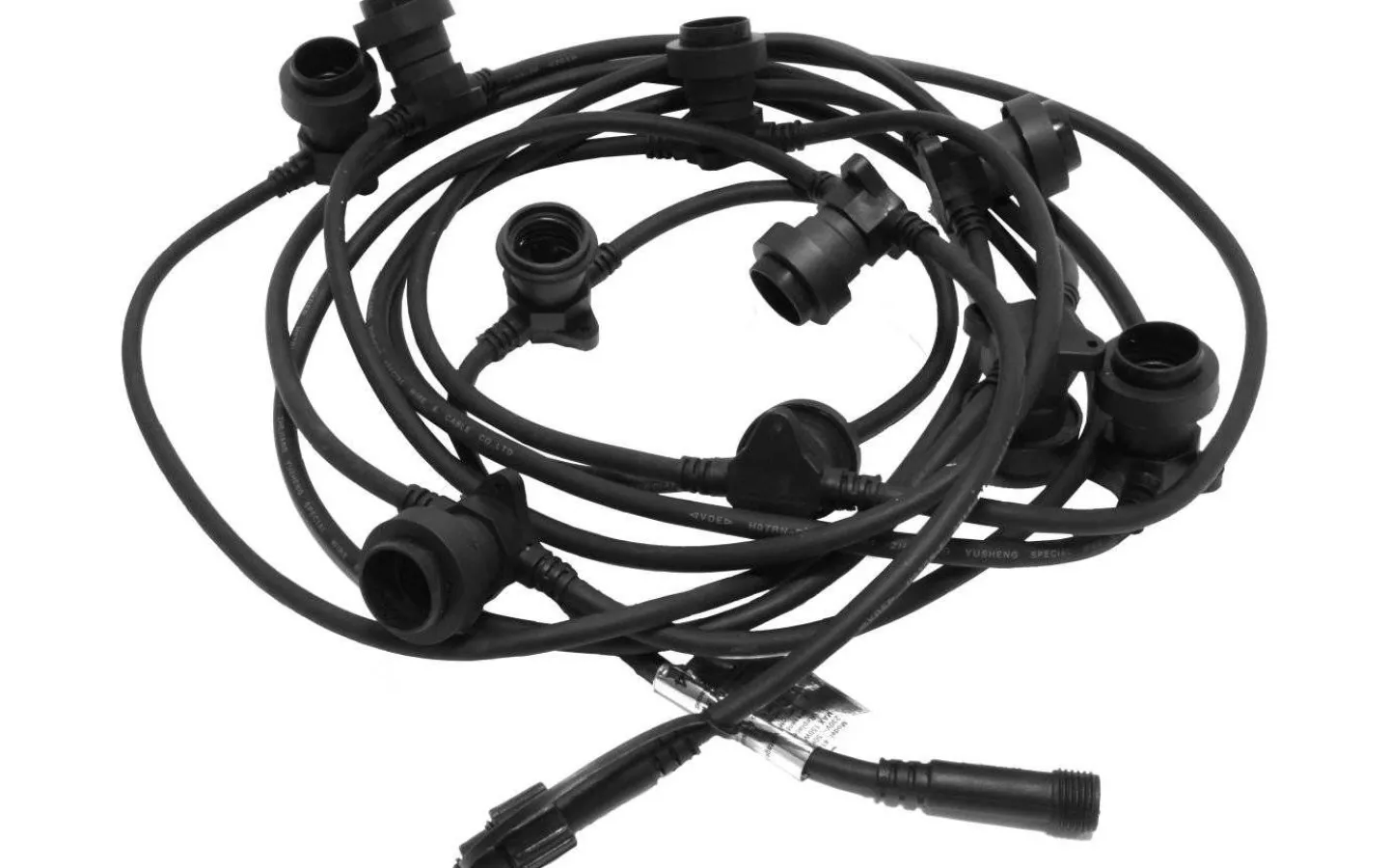 Star Trading Connecta Partyslinga 10xB22 7,35m Svart IP44* Partyslingor Utomhus 230V|Partyslingor Utomhus 230V