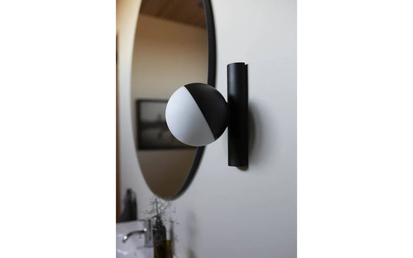 Badrumslampor Vägg|Lampetter<Globen Lighting Contur Vägglampa 15cm IP44 Svart/Vit