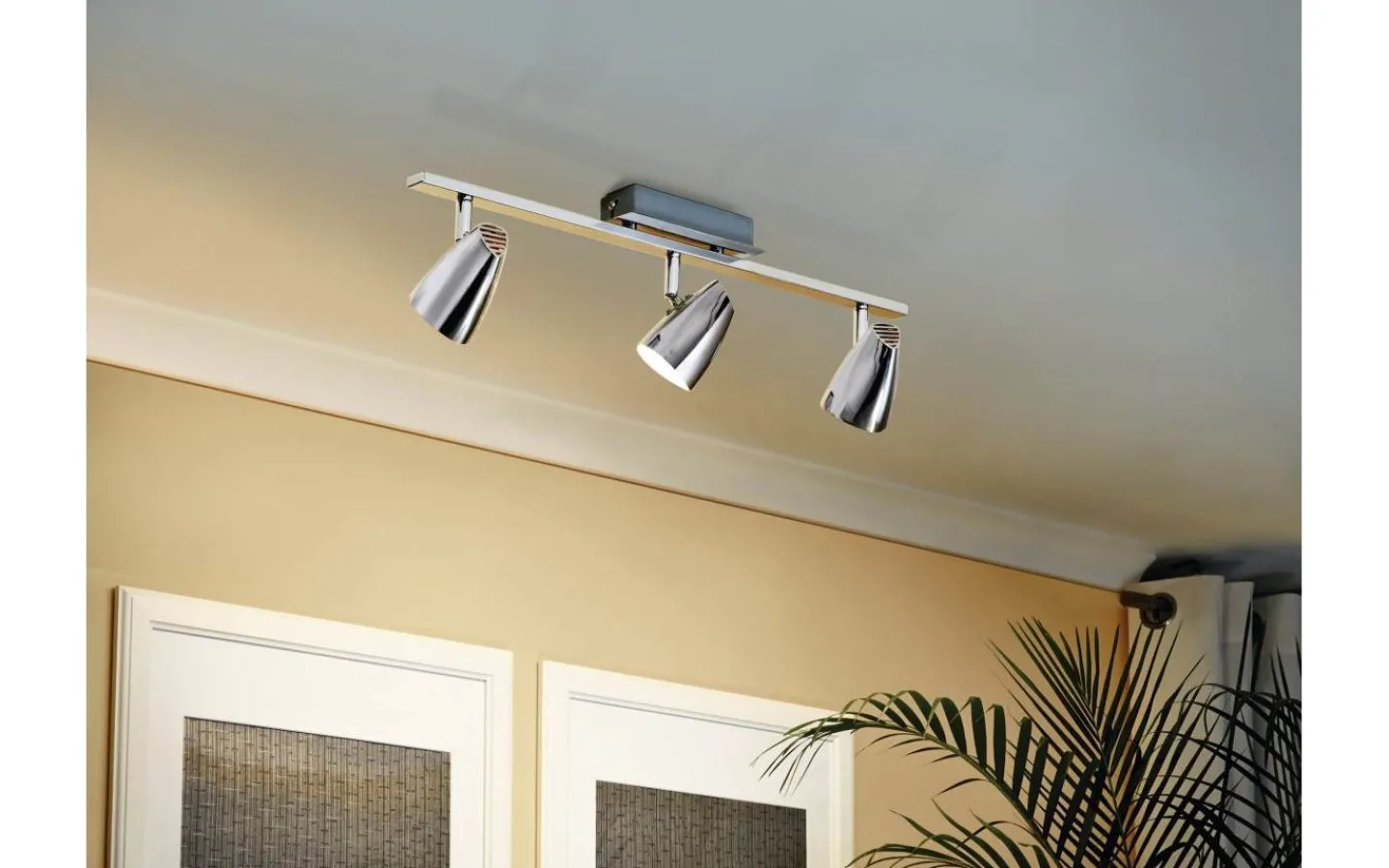 Avlånga Takspotlights|Takspot Med 3 Lampor<Eglo Corbera Takspotlight 59cm GU10 LED 3000K 3x2,8W Krom