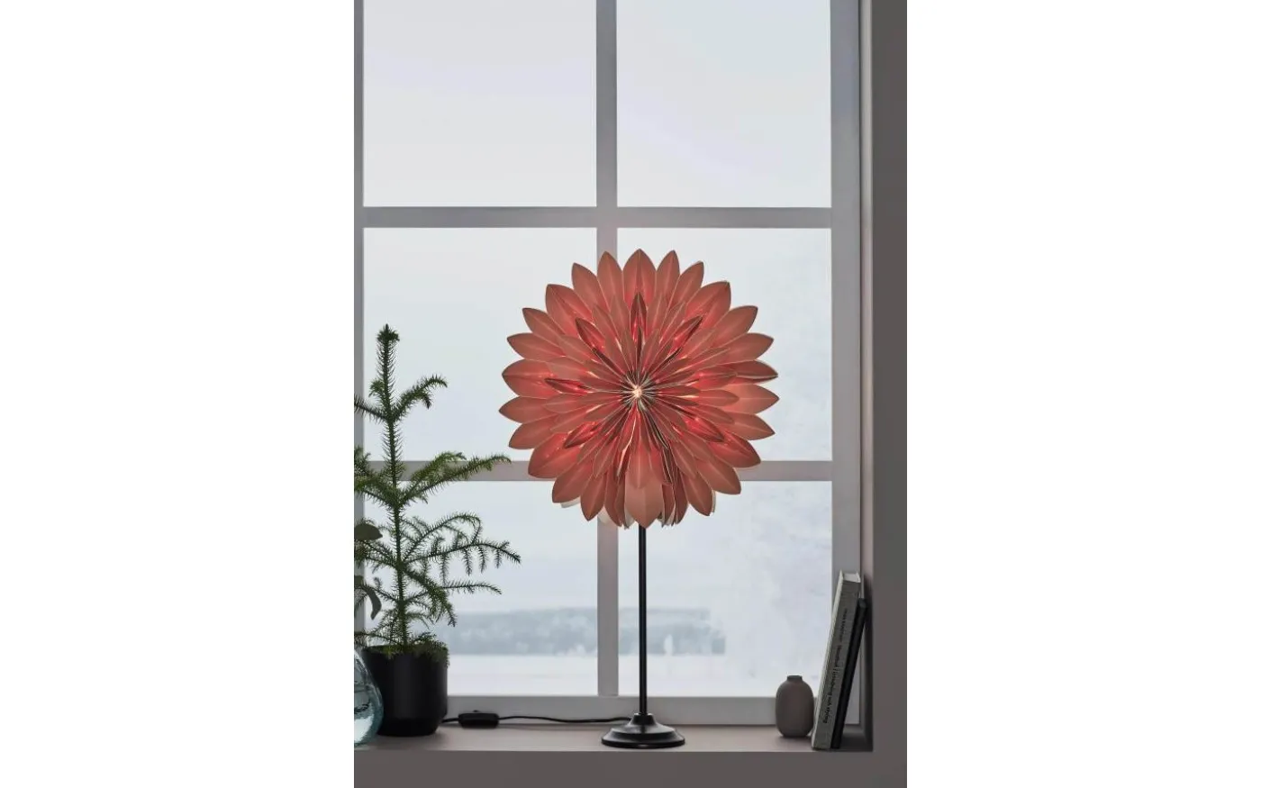 Cornelia Lampfot till julstjärnor 51cm Svart