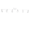 By Rydens Correct Takspotlight 124cm 6xGU10 Vit* Avlånga Takspotlights|Takspot Med Minst 4 Lampor