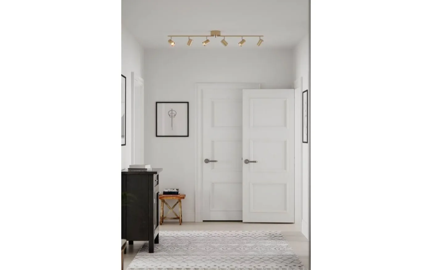 Correct Takspotlight 124cm 6xGU10 Guld