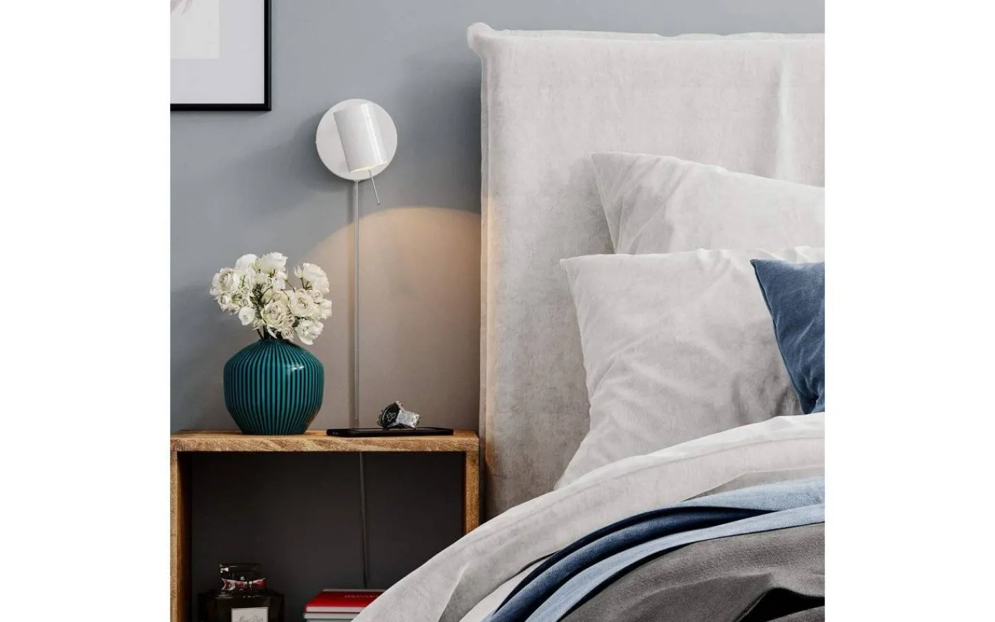 Sovrum|Läslampor<By Rydens Correct Vägglampa Vit